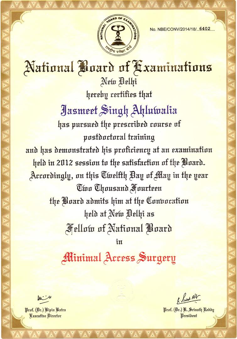 Fellowship of National Board Minimal Access Surgery